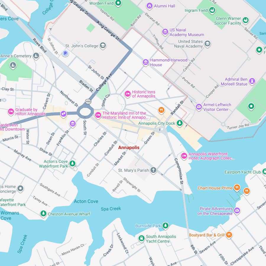 Annapolis service area map