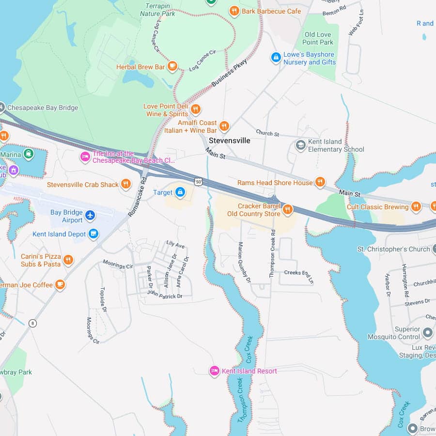 Stevensville service area map
